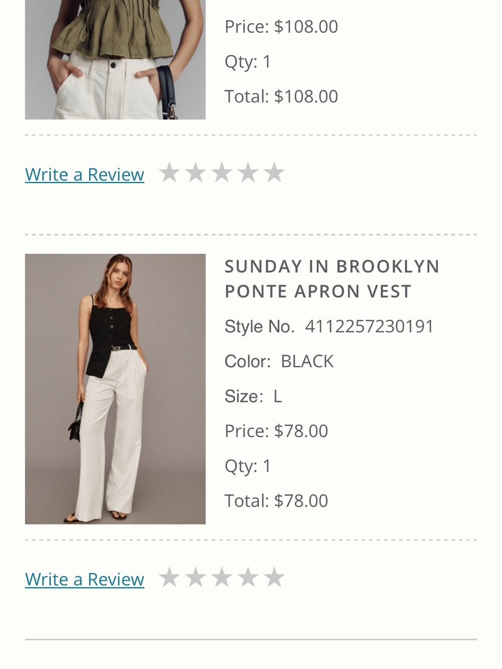 Sunday in Brooklyn Black Ponte Apron Vest with Button Front